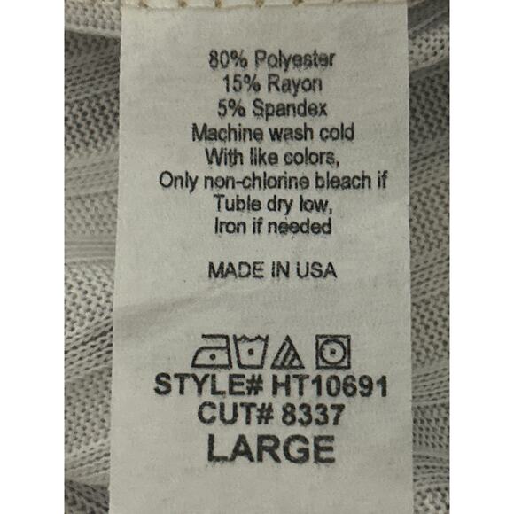 Hopely Boutique Leopard Top Brown and Cream Size Large Stitching Ribbed NWOT - Picture 6 of 7